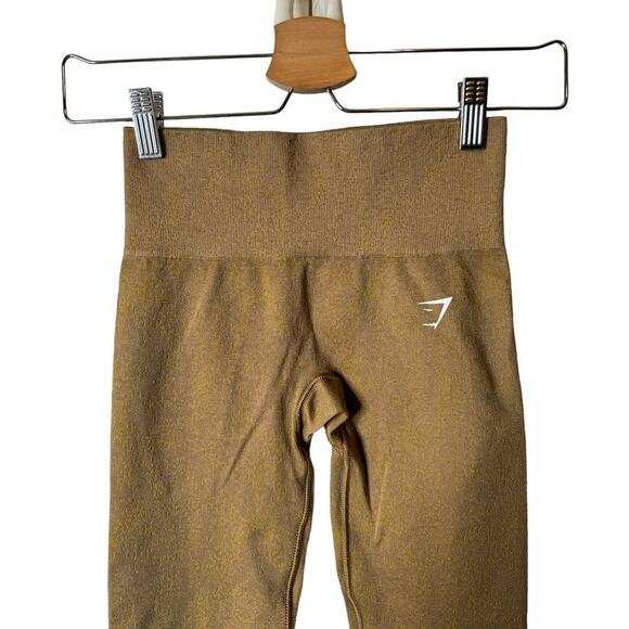 Gymshark X-Small Adapt Fleck Seamless Leggings in Light Brown B2A1B-NBBH - Picture 3 of 7